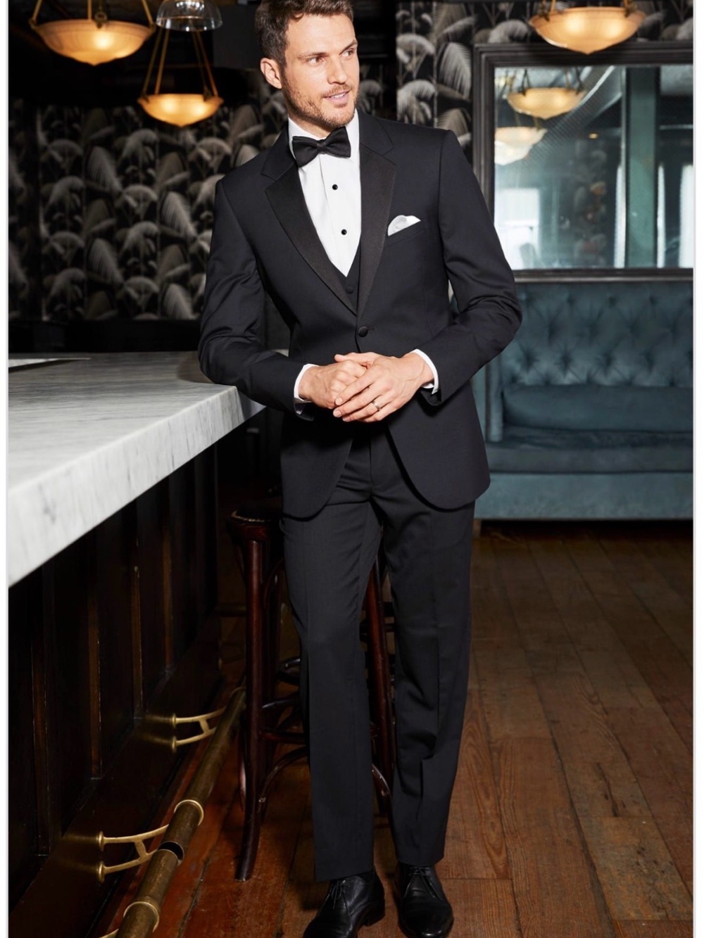 Michael Kors Black performance modern tuxedo Pants